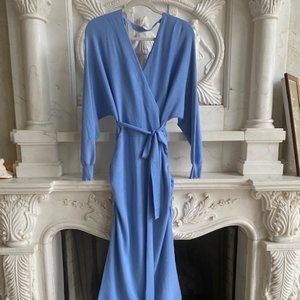 NWOT Women's V Neck Sweater Dress Casual Batwing Sleeve Wrap Front